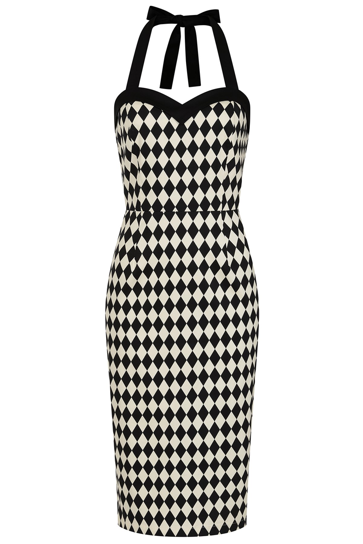 Black/White Rhona Harlequin Pencil dress 1 Black/White Rhona Harlequin Pencil dress