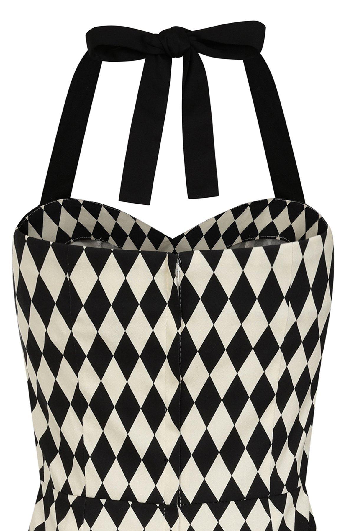 Black/White Rhona Harlequin Pencil dress 4 Black/White Rhona Harlequin Pencil dress - Image 4