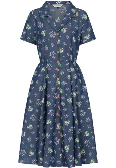 Blue BELLA BLOOM DRESS – Dress | Kitty Darling