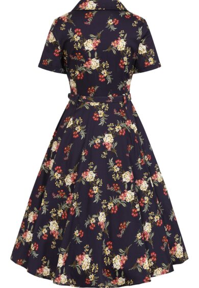 Blue Bella Romantic floral swing dress – New In | Kitty Darling