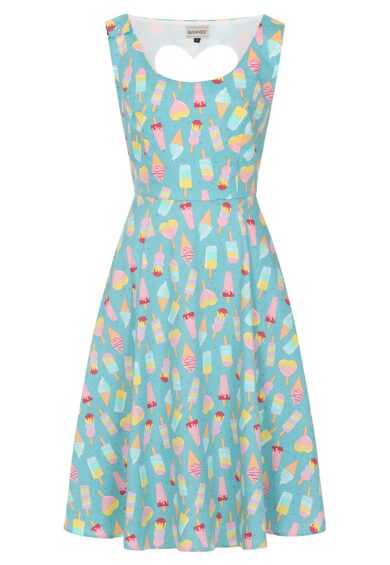 Blue ICE CREAM HEART BACK DRESS – New In | Kitty Darling