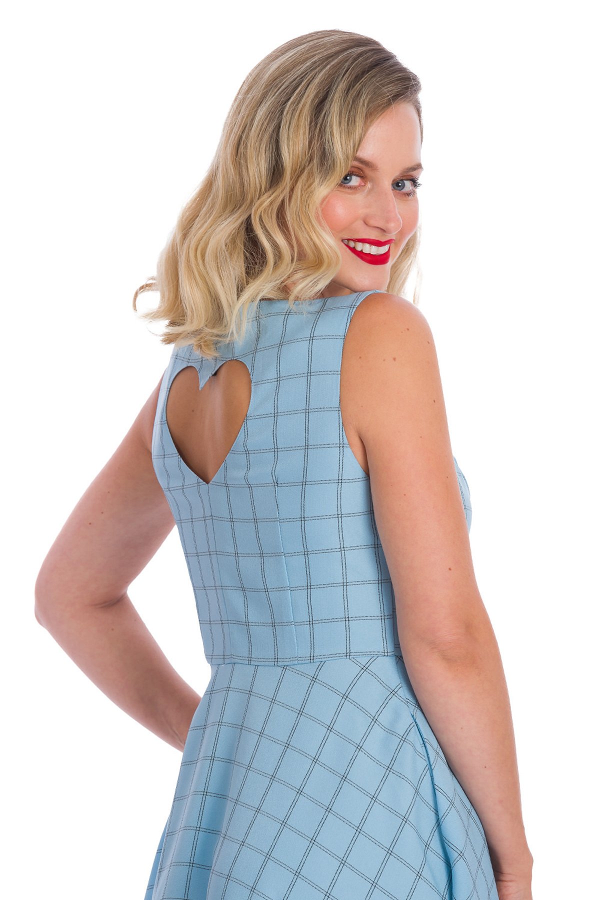 Blue LOVE STORY FIT AND FLARE DRESS 5 Blue LOVE STORY FIT AND FLARE DRESS - Image 5