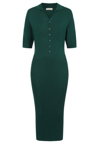 Green Federica knitted dress – New In | Kitty Darling