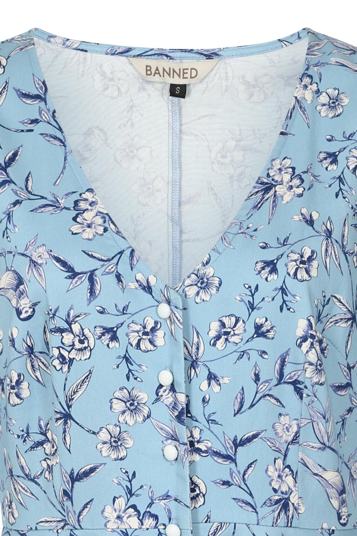 Light Blue Emilia toile swing dress 4 Light Blue Emilia toile swing dress - Image 4