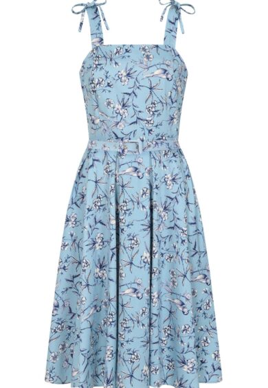 Light Blue June toile swing dress – New In | Kitty Darling