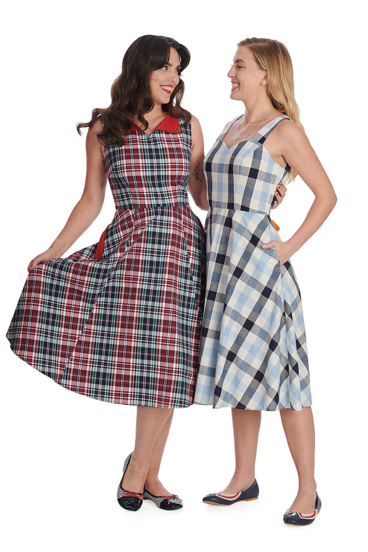 Navy BOAT DAY SWING DRESS 2 Navy BOAT DAY SWING DRESS - Image 2