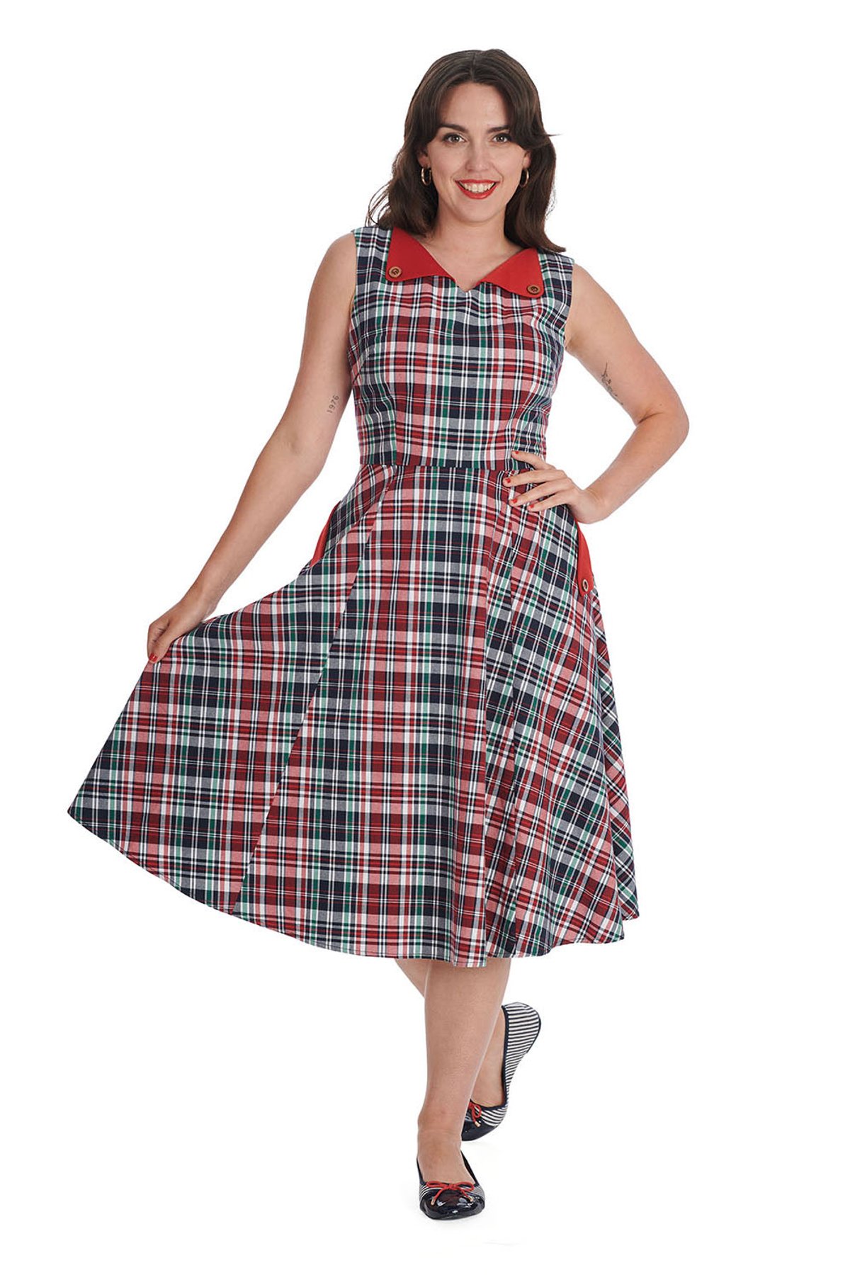 Navy BOAT DAY SWING DRESS 1 Navy BOAT DAY SWING DRESS