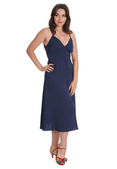 Navy GARDEN SPOT DRESS – New In | Kitty Darling