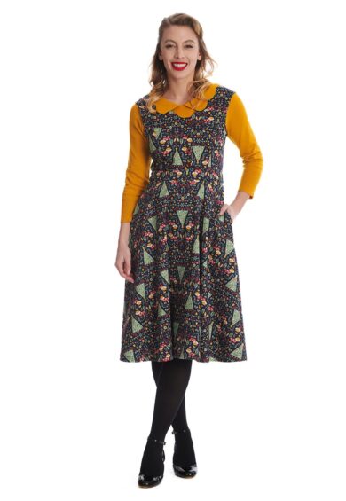 Navy HERITAGE SCANDI DRESS – New In | Kitty Darling