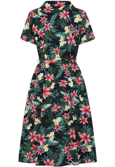 Navy KATE TROPICAL DRESS – New In | Kitty Darling