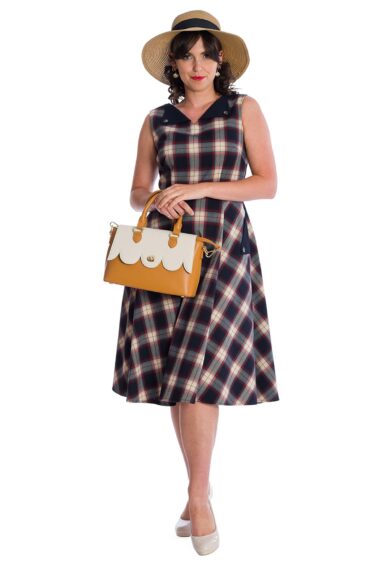 Navy SAIL DAY FIT AND FKARE DRESS – New In | Kitty Darling