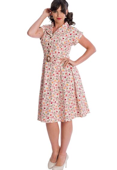 OffWhite COUNTRY CHERRY FIT & FLARE COLLAR DRESS – New In | Kitty Darling
