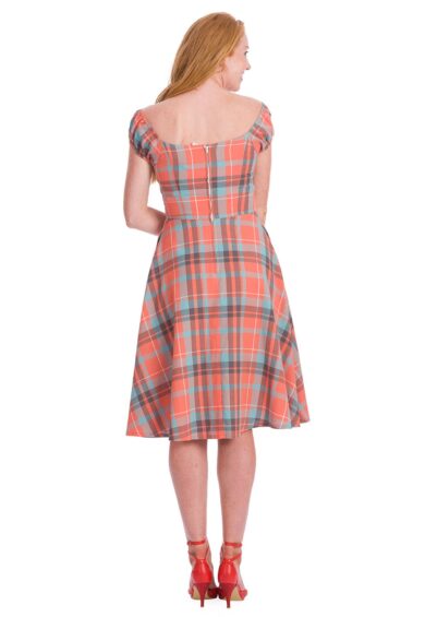 Orange TREAT ME FIT AND FLARE DRESS – New In | Kitty Darling