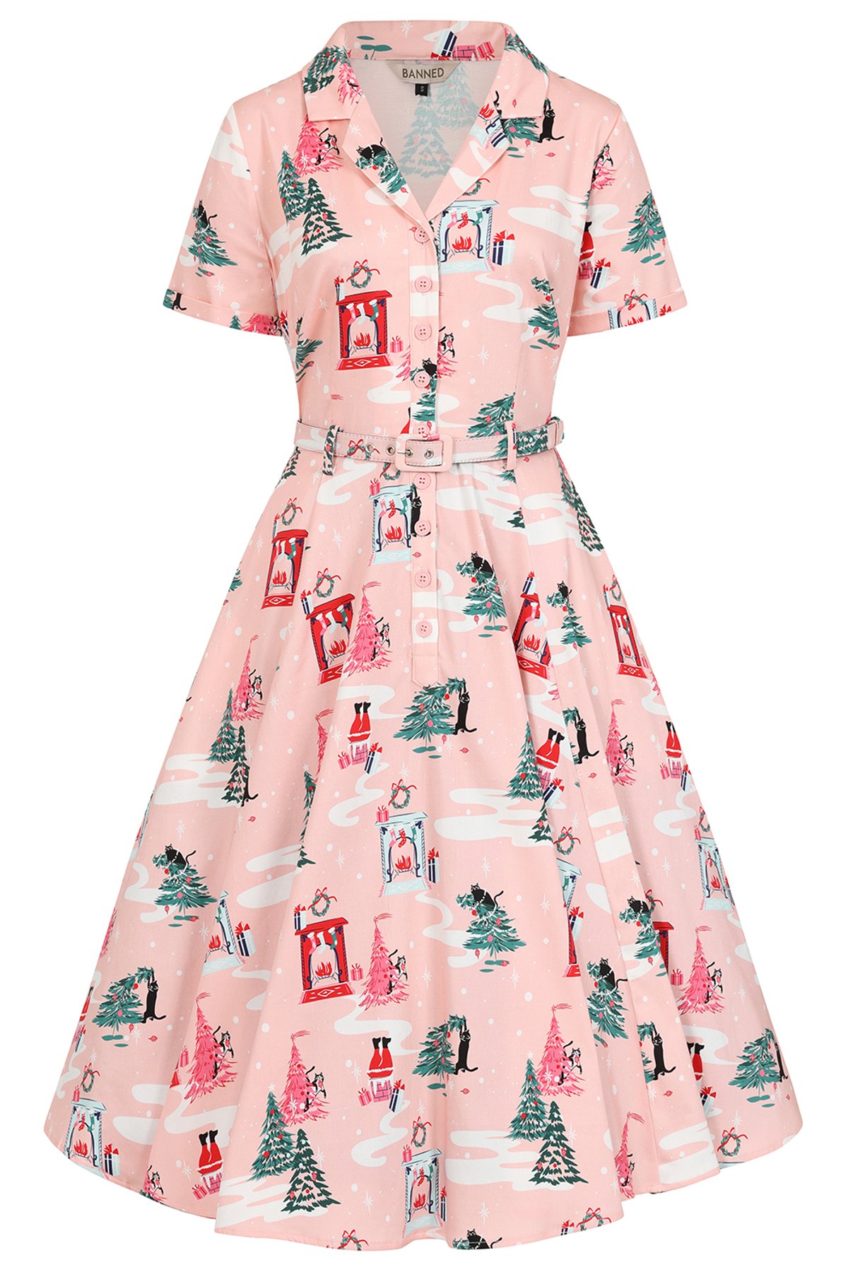 Pink Bella Puuurfect christmas swing dress 1 Pink Bella Puuurfect christmas swing dress