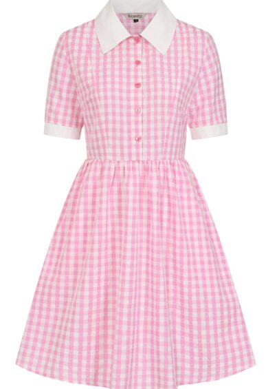 Pink YUNA GINGHAM DRESS – New In | Kitty Darling