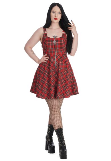 Red ADDISON TARTAN DRESS – New In | Kitty Darling