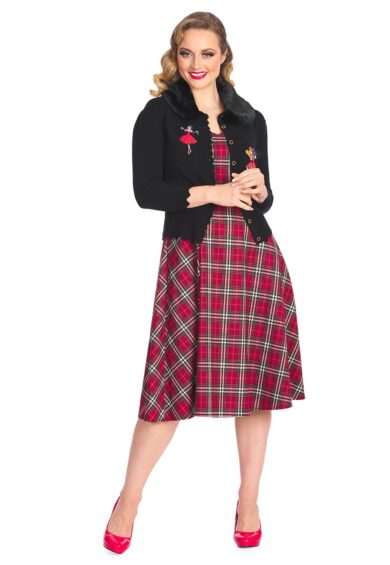 Red CHECK SWING DRESS – Dress | Kitty Darling