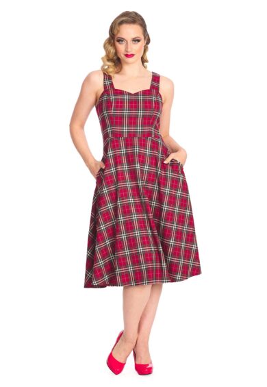 Red CHECK SWING DRESS – Dress | Kitty Darling