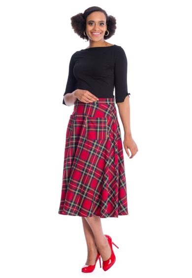 Red SWEET TARTAN PINAFORE DRESS – New In | Kitty Darling