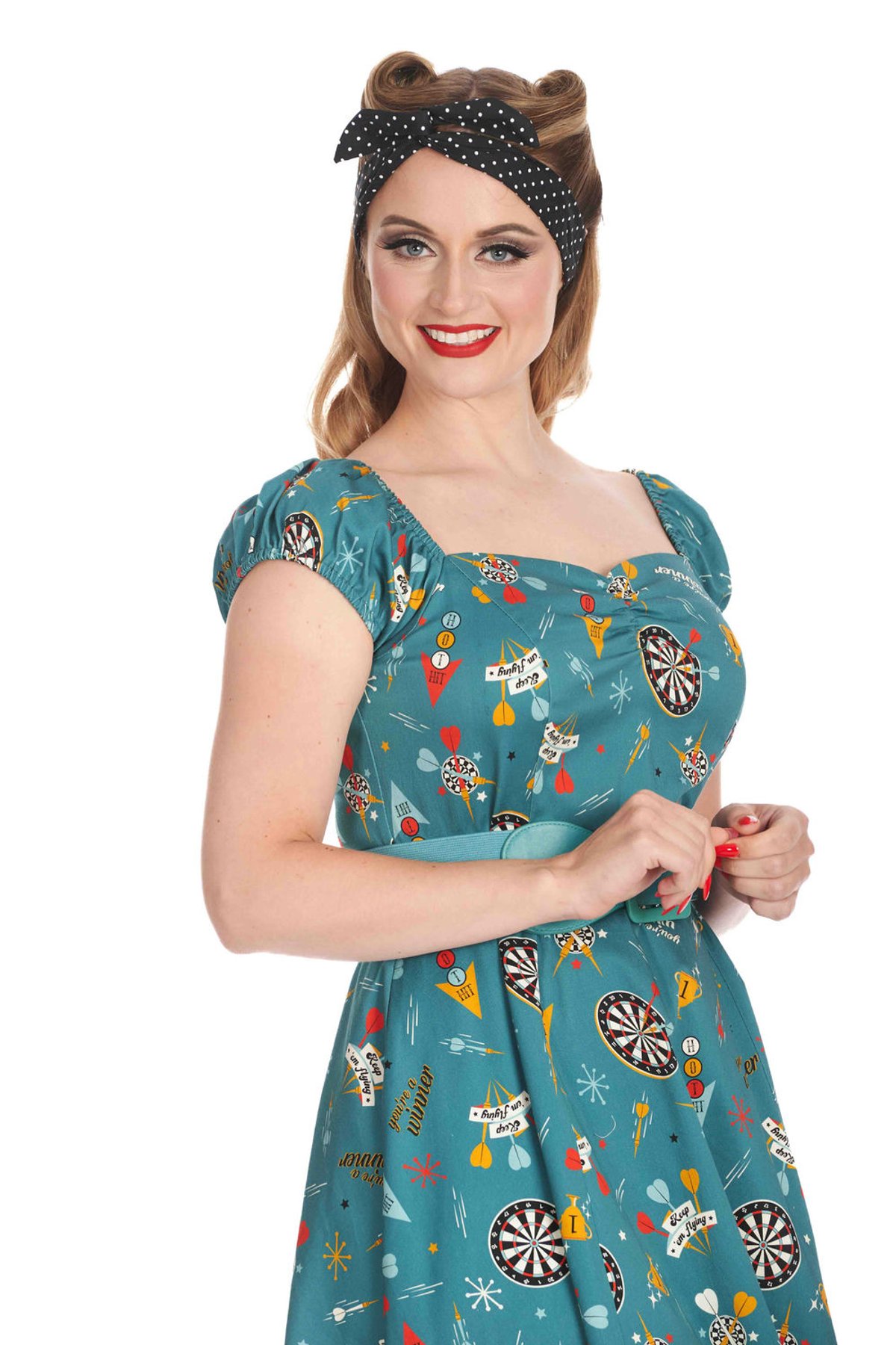Teal KEEP EM FLYING SWING OFF SHOULDER DRESS 8 Teal KEEP EM FLYING SWING OFF SHOULDER DRESS - Image 8