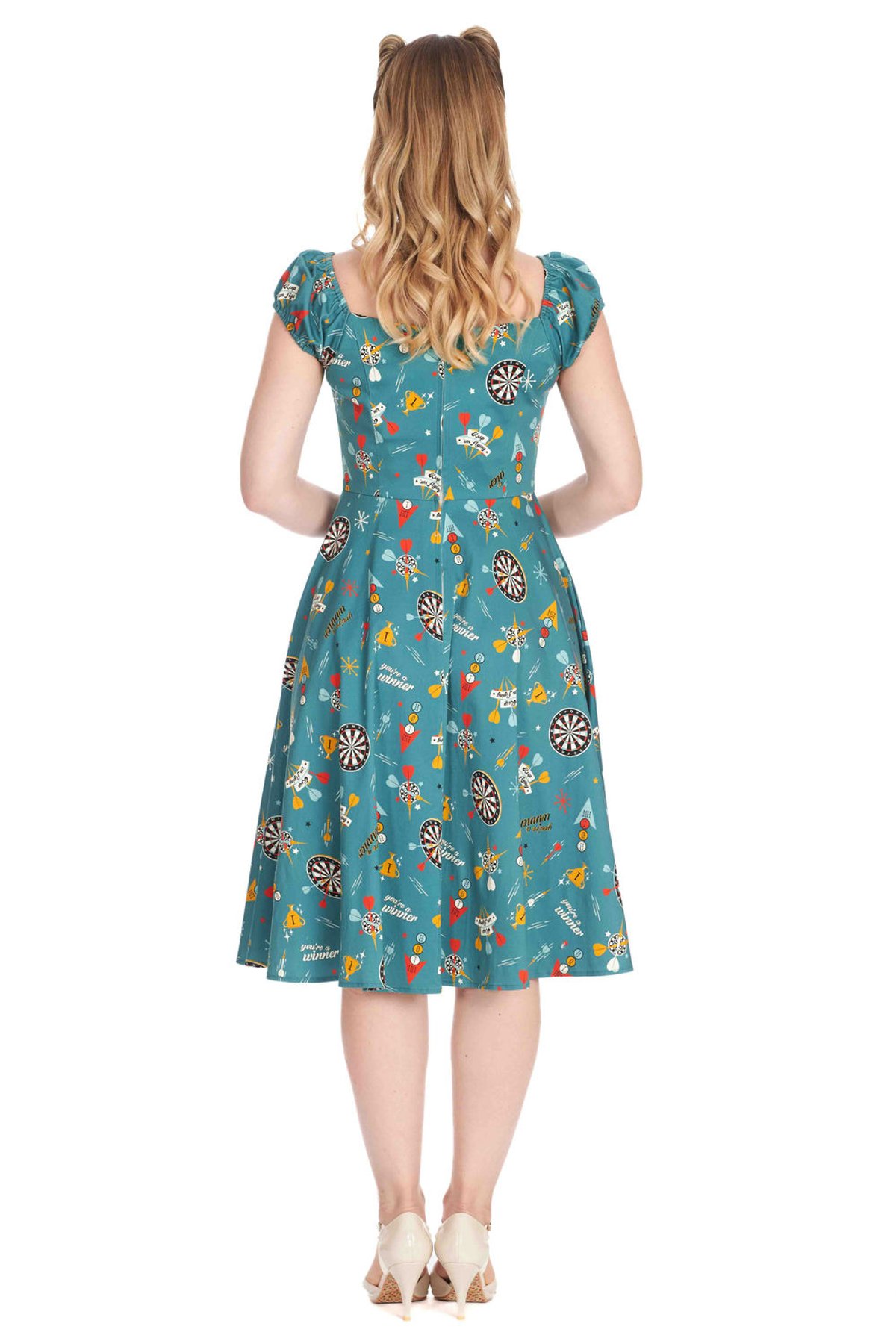 Teal KEEP EM FLYING SWING OFF SHOULDER DRESS 6 Teal KEEP EM FLYING SWING OFF SHOULDER DRESS - Image 6