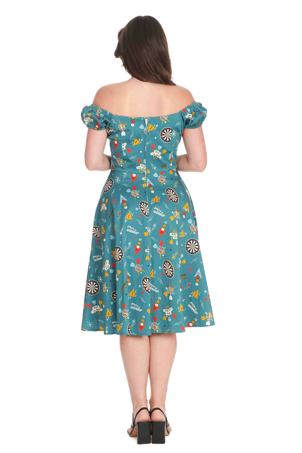 Teal KEEP EM FLYING SWING OFF SHOULDER DRESS 7 Teal KEEP EM FLYING SWING OFF SHOULDER DRESS - Image 7