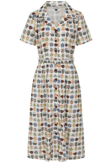 White KATE TEA TIME DRESS – Dresses | Kitty Darling