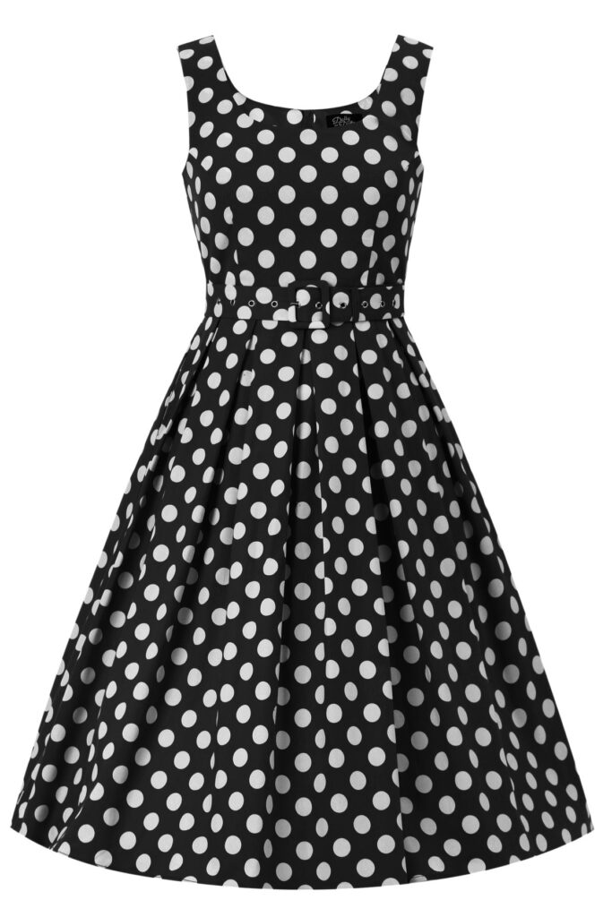 Amanda Black Polka Dot Dress