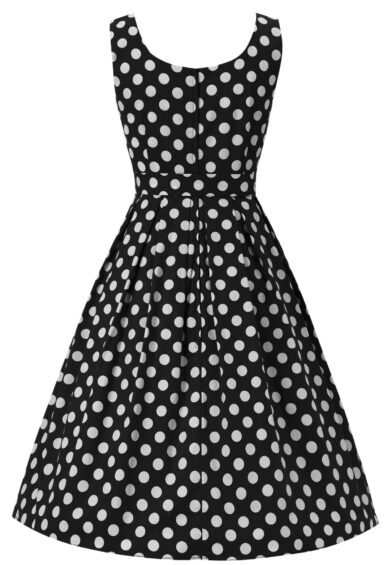 Amanda Black Polka Dot Dress – Dresses | Kitty Darling