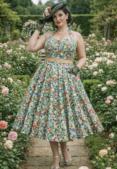 Daisy Italian Summer Fruit Off Shoulder Dress – Dresses | Kitty Darling
