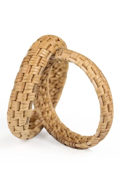 1950s Retro Rattan Woven Bangle – New In | Kitty Darling