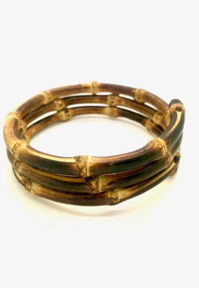 1950s Tiki Retro & Rockabilly.. Triple Twist Burnt Bamboo Bangle – New In | Kitty Darling