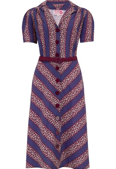 Charlene Shirtwaister Dress in Dotty Deco Print – New In | Kitty Darling