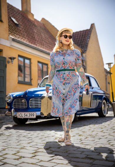 Charlene Shirtwaister Dress in Polynesia Print – New In | Kitty Darling