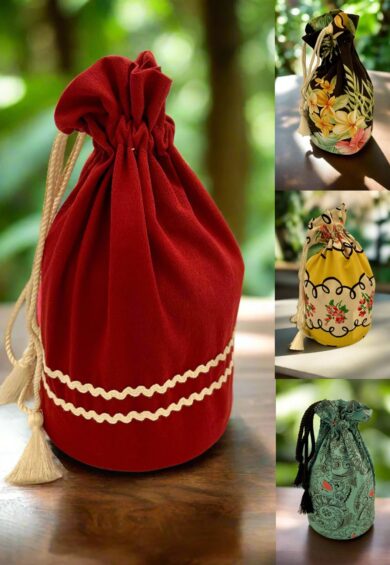 Drawstring Pouch Bags In All Our Colours & Prints .. – New In | Kitty Darling