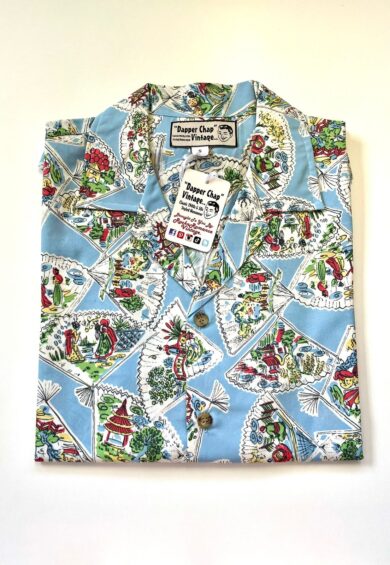 Mens Cooper Short Sleeved Casual Hawaiian Shirt In Pagoda Print.. 1950s Sport Shirt – Just Landed | Kitty Darling