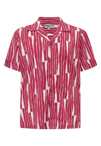 Mens Cooper Short Sleeved Casual Shirt In Santa Monica Print.. 1950s Sport Shirt – Just Landed | Kitty Darling