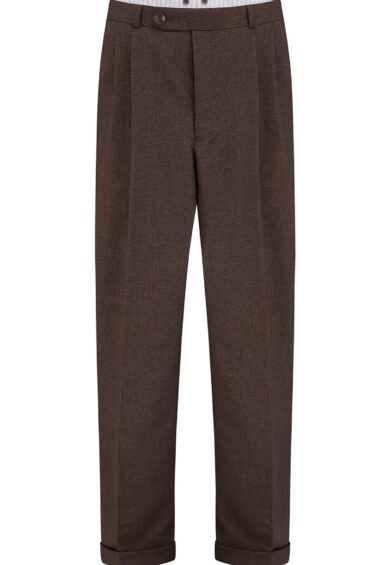 Mens Hudson New York Style 1950s Peg Trousers in Brown Viscose Slub Weave.. Classic 50s American Pegs – Just Landed | Kitty Darling