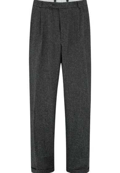 Home 9 Mens Hudson New York Style 1950s Peg Trousers in Grey Slub Weave.. Classic 50s American Pegs – New In | Kitty Darling