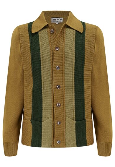 The Arthur Mens Button Front Knitted Shirt Cardigan With Pockets In Green.. 1950s Vintage Menswear – Just Landed | Kitty Darling