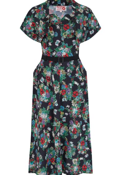 The Ayda 2pc Dress & Detachable Shrug Bolero Set In Secret Garden Print – New In | Kitty Darling