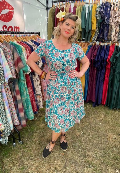 The Brigitte Dress in Summer Breeze – New In | Kitty Darling