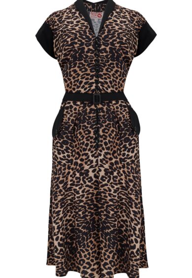 Home 7 The Casey Dress in Leopard Print With Black Contrast – New In | Kitty Darling