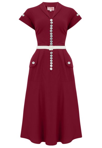 The Casey Dress in Solid Wine – New In | Kitty Darling