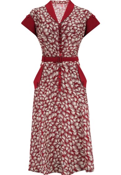 The Casey Dress in Wine Whisp Print – New In | Kitty Darling