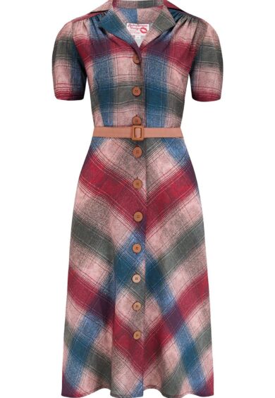 The Charlene Shirtwaister Dress in Cotswold Check Print – New In | Kitty Darling