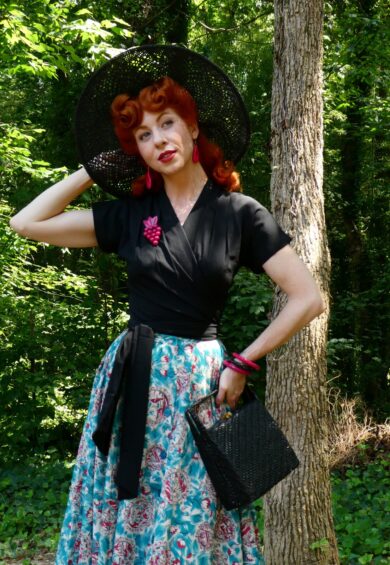 The Darla Short Sleeve Wrap Blouse in Black – New In | Kitty Darling