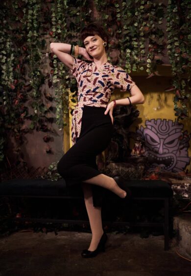 The Darla Short Sleeve Wrap Blouse in Confetti Print True & – New In | Kitty Darling