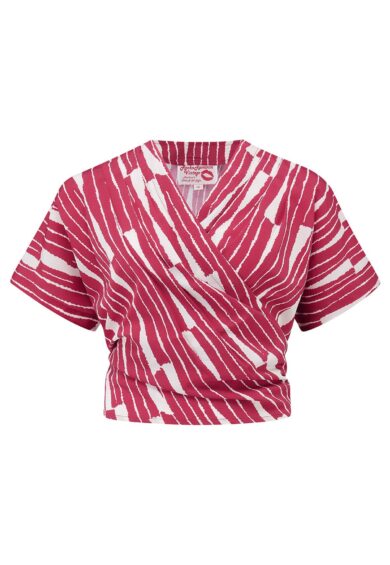 The Darla Short Sleeve Wrap Blouse in Santa Monica Print – New In | Kitty Darling