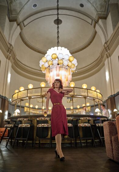 The Dita V Neck Sheath Dress in Wine – New In | Kitty Darling